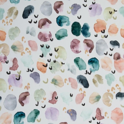 Viskose "Marseille" Aquarell | Punkte pastell bunt